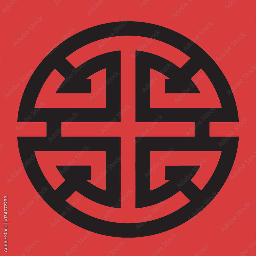 Chinese Lu Symbol in Pop Art Style Vector Icon Chinese Lu Symbol in Pop Art Style Vector Icon
