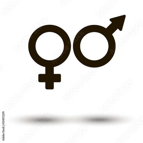 Female and male sign icon vector