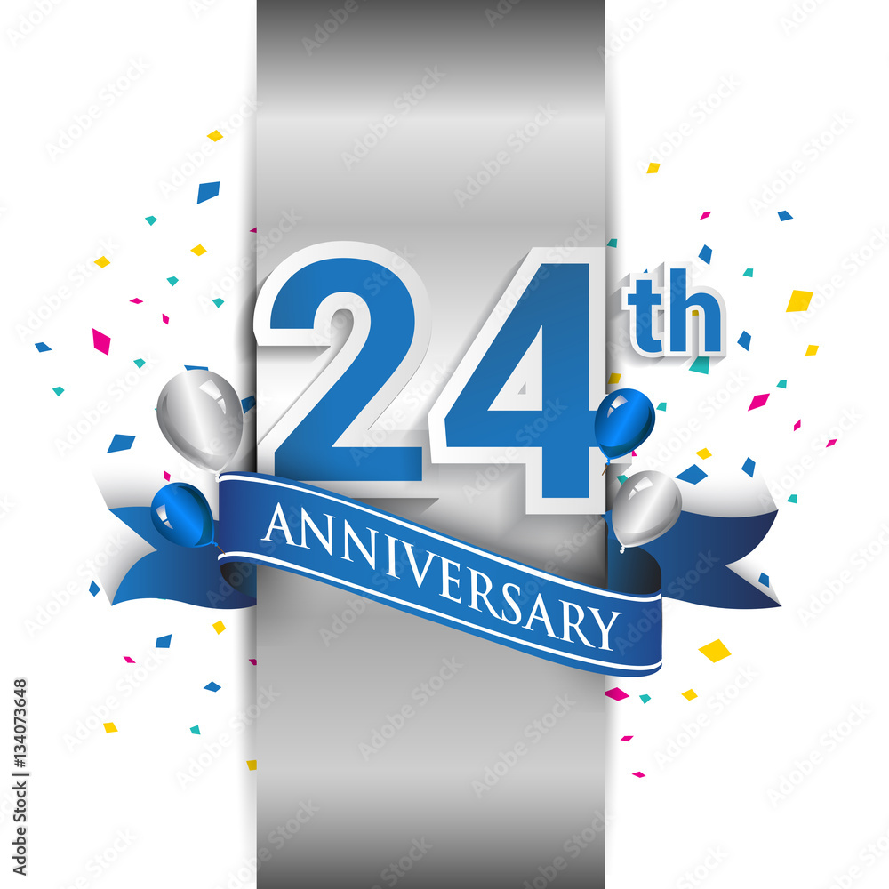 24th anniversary celebration label 13784654 PNG