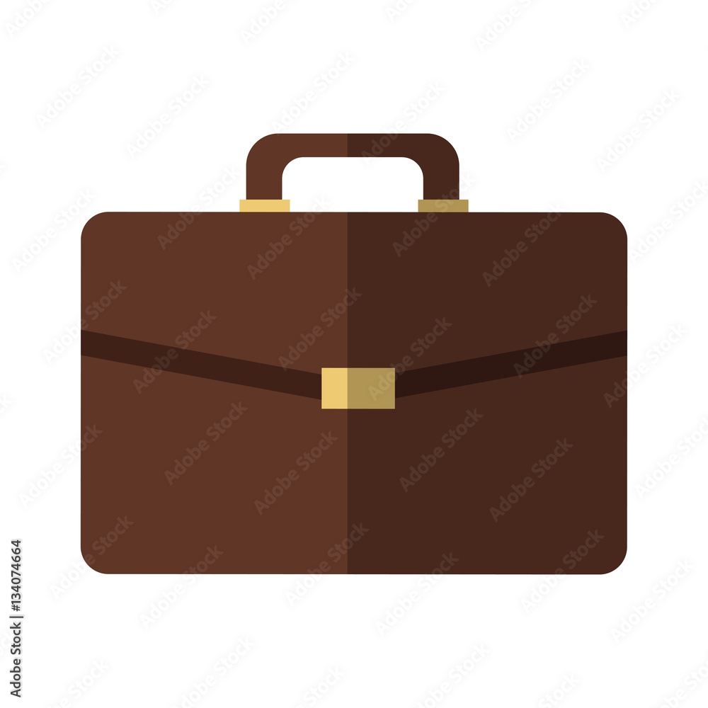 brown briefcase icon over white background. colroful design. vector illustration brown briefcase icon over white background. colroful design. vector illustration