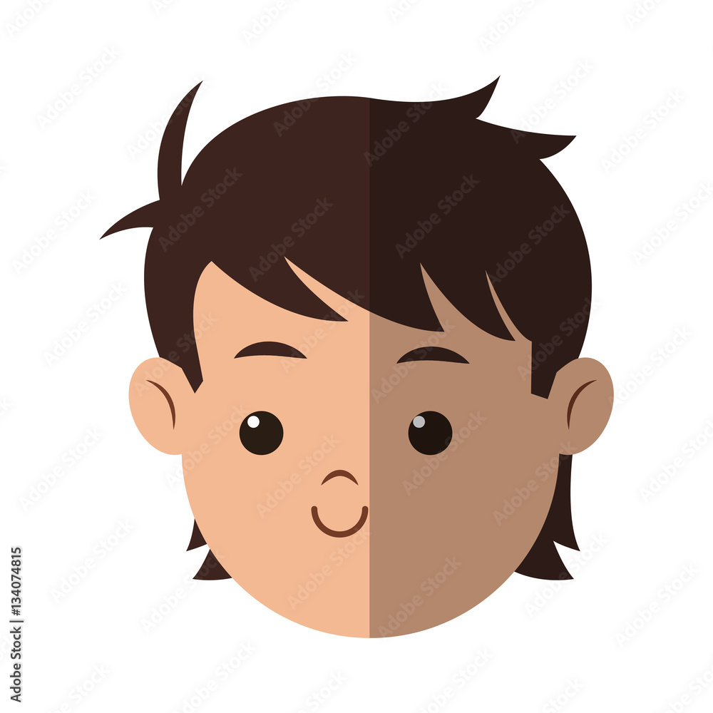 young boy face cartoon icon over white background. colorful design. vector illustration young boy face cartoon icon over white background. colorful design. vector illustration