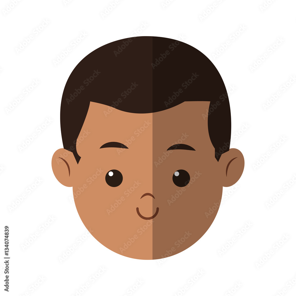 young boy face cartoon icon over white background. colorful design. vector illustration young boy face cartoon icon over white background. colorful design. vector illustration