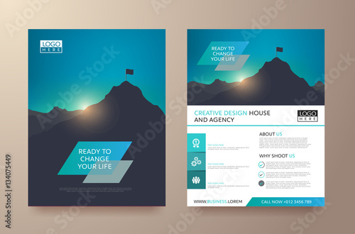 poster flyer pamphlet brochure cover design layout space for photo background, vector template in A4 size