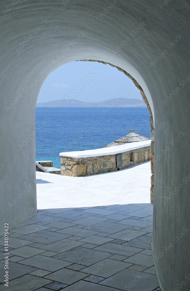 Looking Through an Archway on Mykonos