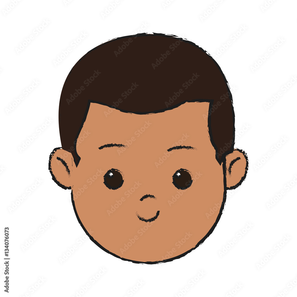 happy boy face cartoon icon over white background. colorful design. vector illustration happy boy face cartoon icon over white background. colorful design. vector illustration