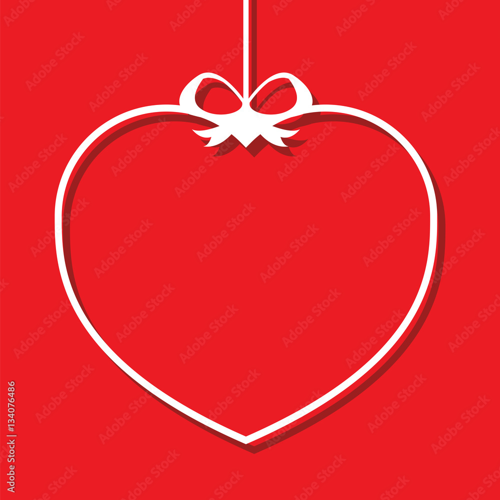 Valentines card with ornament line heart ,square size ,vector Valentines card with ornament line heart ,square size ,vector