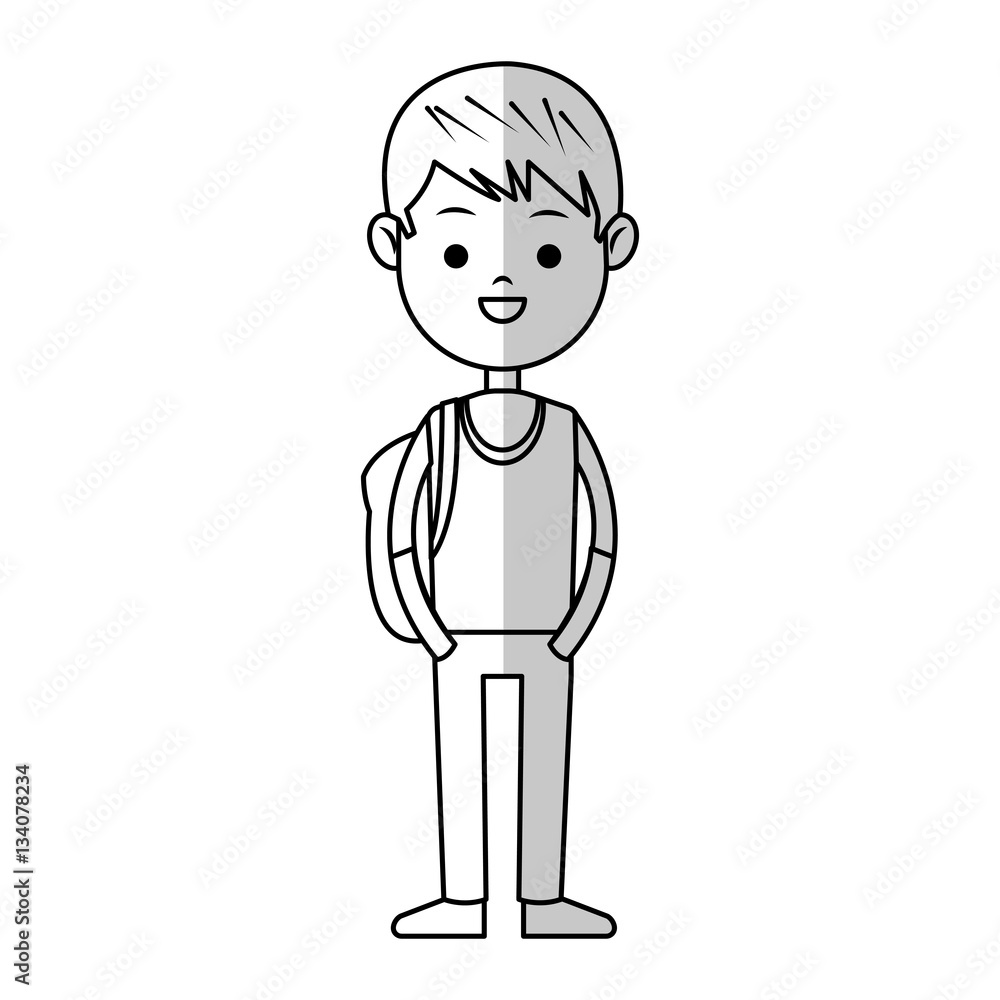 happy boy cartoon icon over white background. vector illustration happy boy cartoon icon over white background. vector illustration