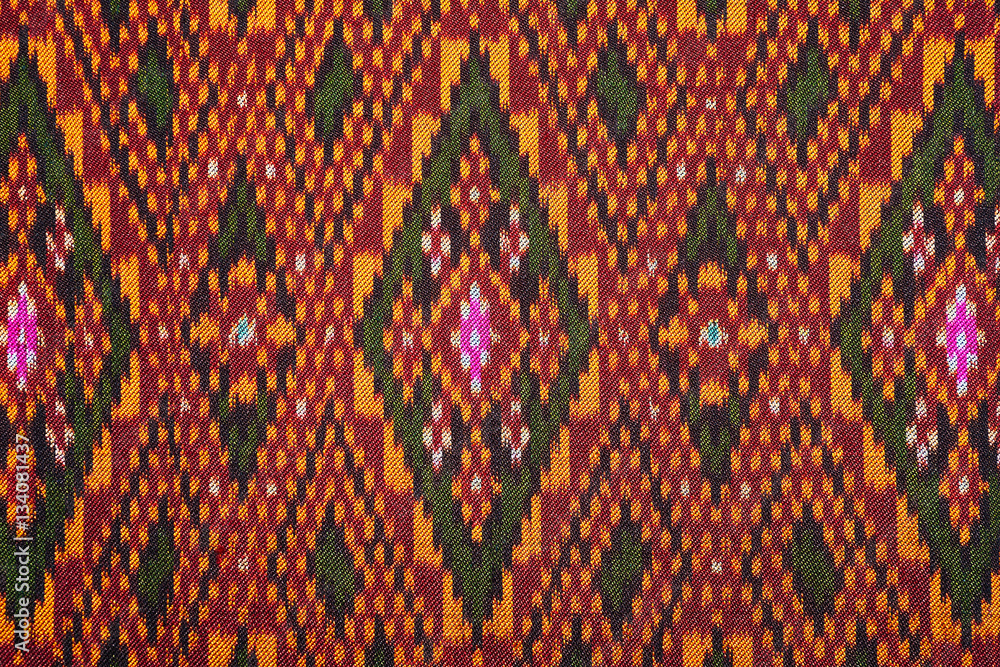 colorful thai silk handcraft peruvian style rug surface old vintage torn conservation Made from natural materials Chemical free close up silk background silk texture colorful thai silk handcraft peruvian style rug surface old vintage torn conservation Made from natural materials Chemical free close up silk background silk texture