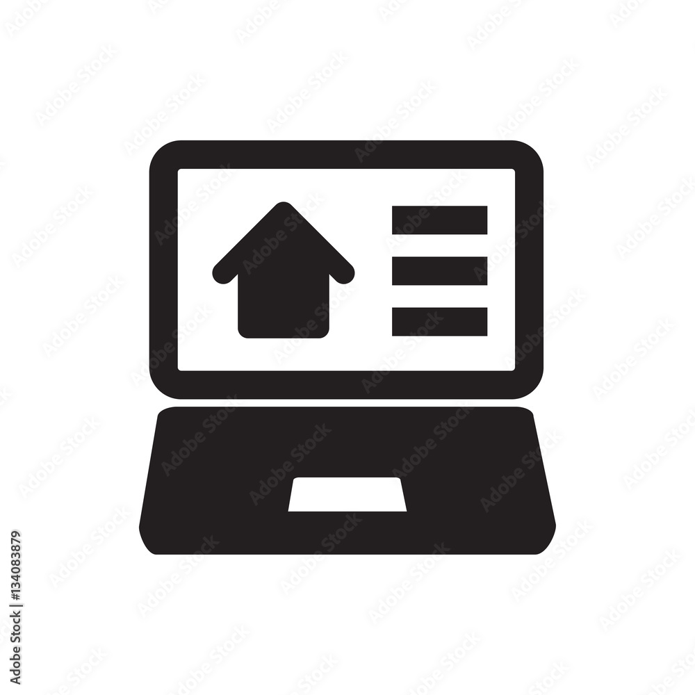 real estate on laptop icon illustration real estate on laptop icon illustration