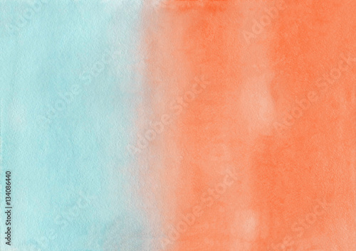 Abstract orange and blue watercolor background