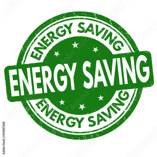 Energy saving sign or stamp