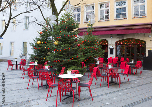 Новогоднее украшение улиц Мюнхена