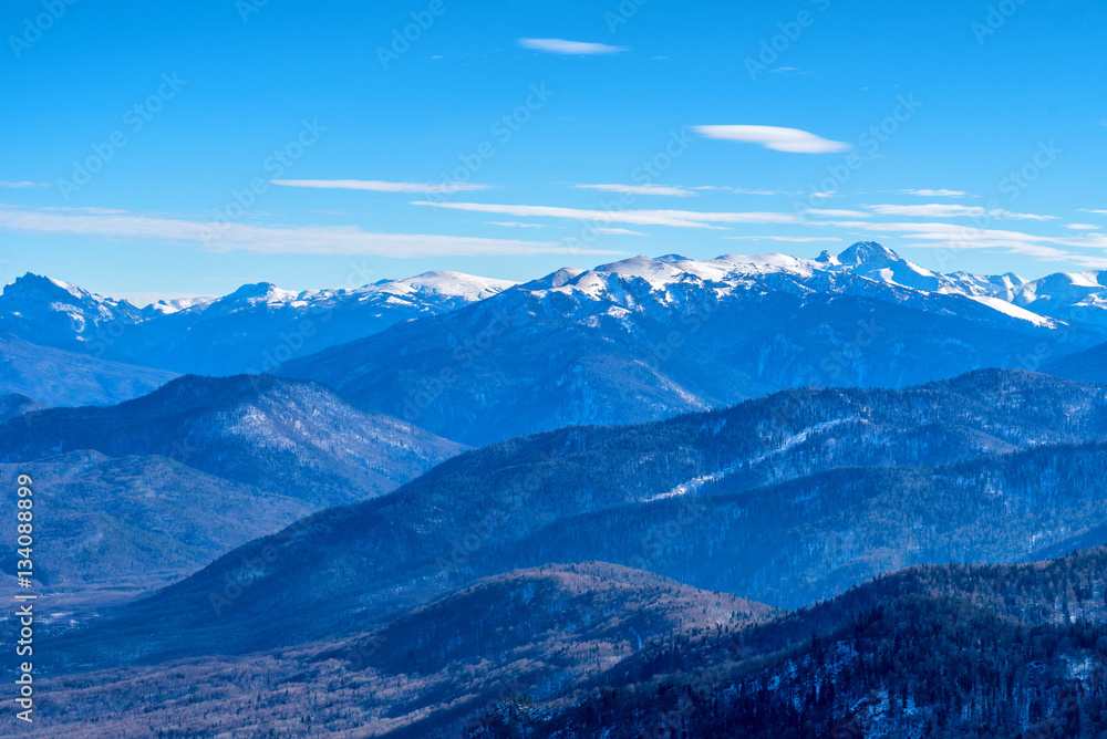 Winter mountains panorama