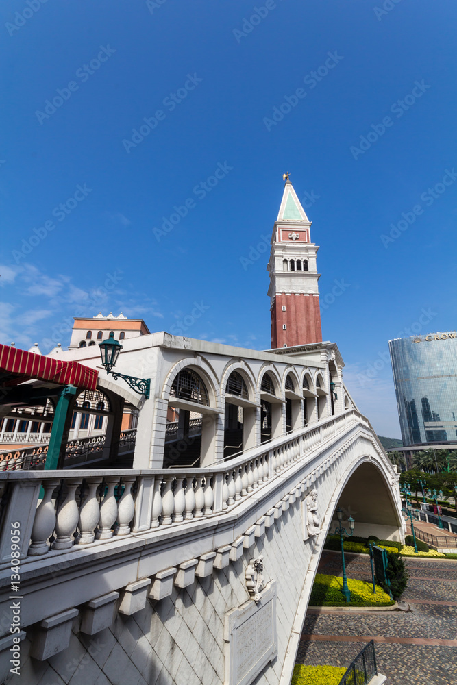 Naklejka premium Macau city and its skyline