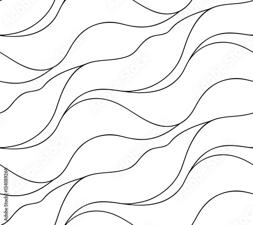 Vector floral background of drawn lines
