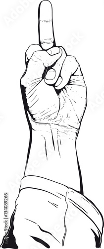 hand showing no decent gesture