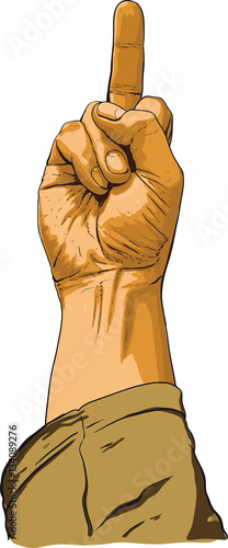 hand showing no decent gesture