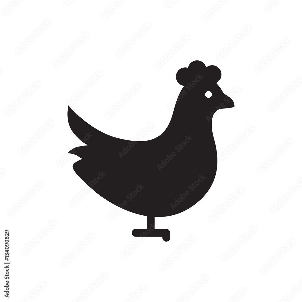Fototapeta premium chicken icon illustration