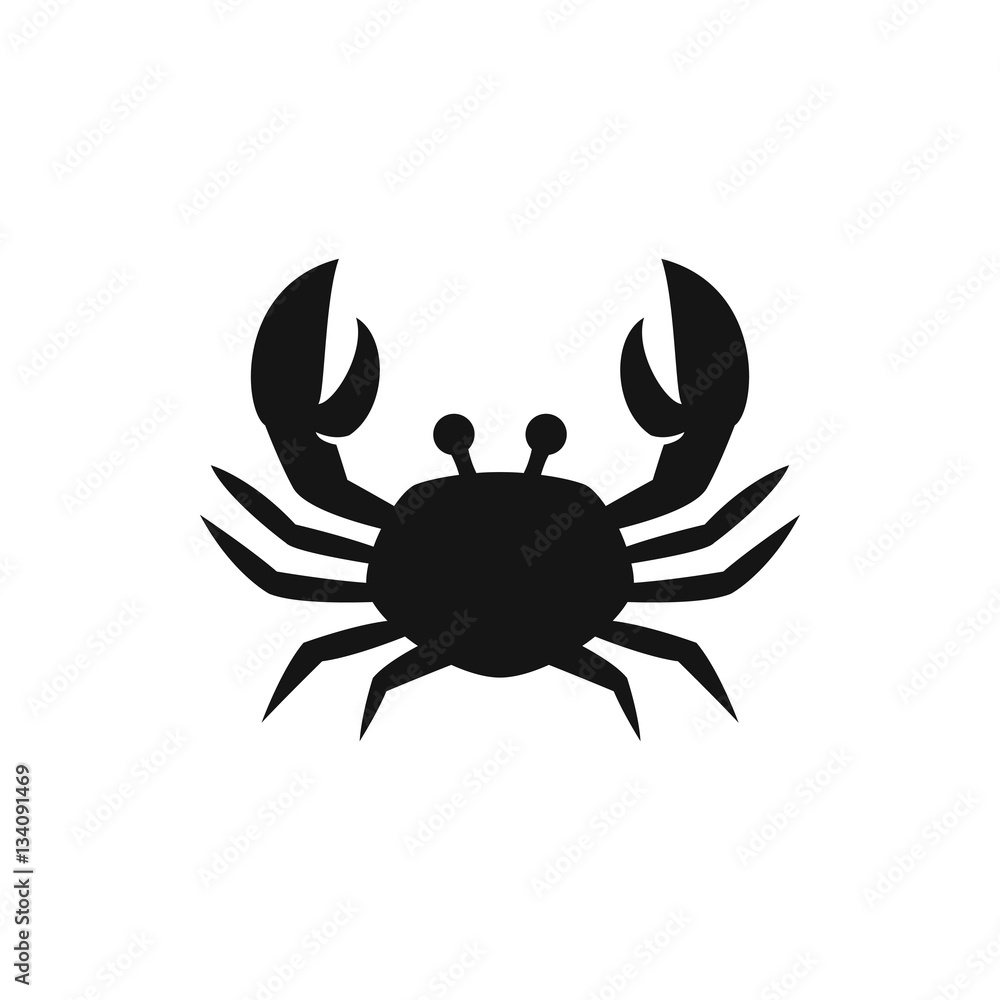 crab icon illustration - obrazy, fototapety, plakaty 