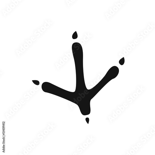 footprint of  icobird icon illustration