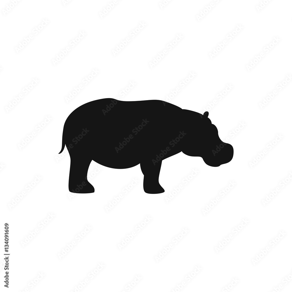 Fototapeta premium hippopotamus icon illustration