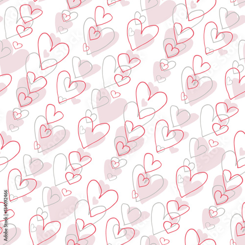 Hearts seamless pattern.