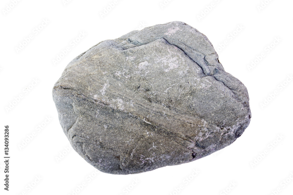 Pebble from beach against a white background Pebble from beach against a white background