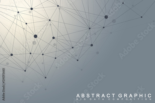 Modern Structure Molecule DNA. Atom. Molecule and communication background for medicine, science, technology, chemistry. Medical scientific backdrop.