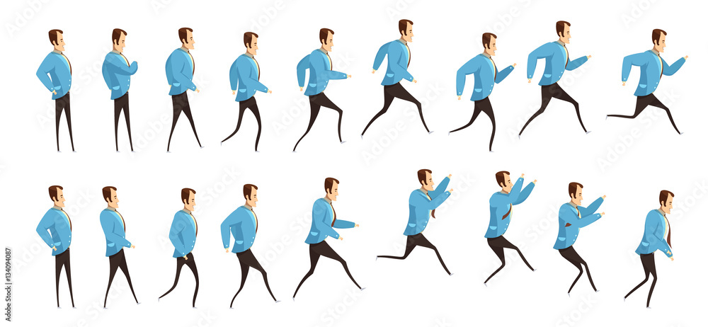 Running And Jumping Man Animation