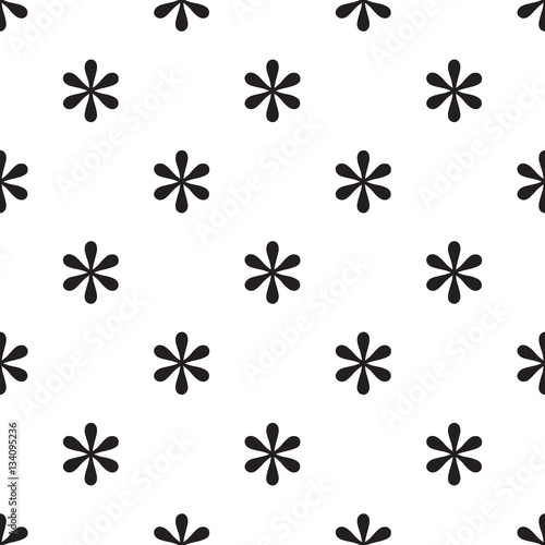 Seamless asterisk sign pattern on white