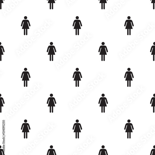 Seamless female sign pattern on white