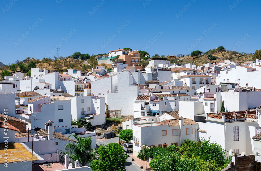 View of Monda - typical white town in Andalusia, southern Spain, provence Malaga