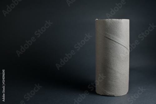 paper core on black with isolated