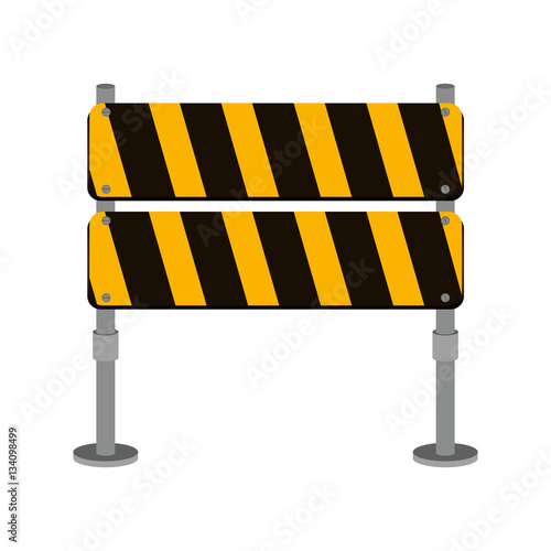 street traffic barrier icon design vector illustration