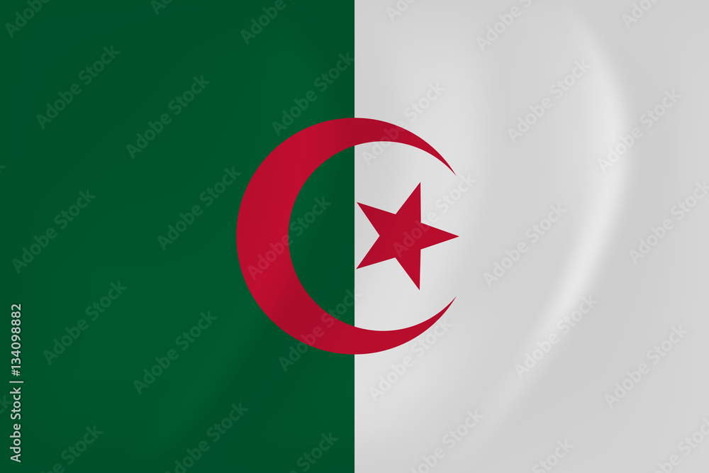 Algeria waving flag Algeria waving flag