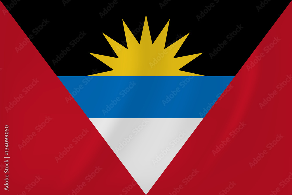 Antigua and Barbuda waving flag Antigua and Barbuda waving flag