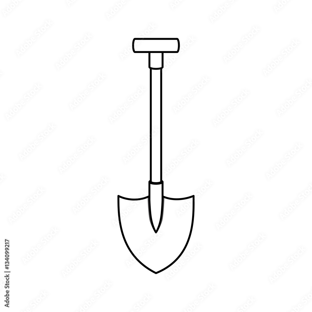 silhouette shovel construction tool icon vector illustration silhouette shovel construction tool icon vector illustration
