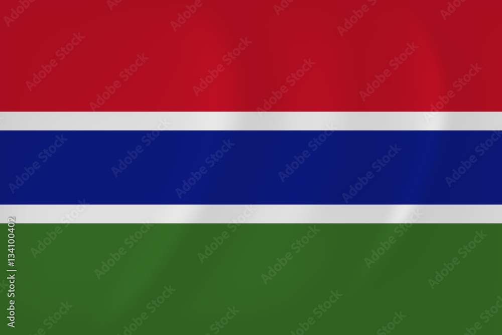 Fototapeta premium Gambia waving flag
