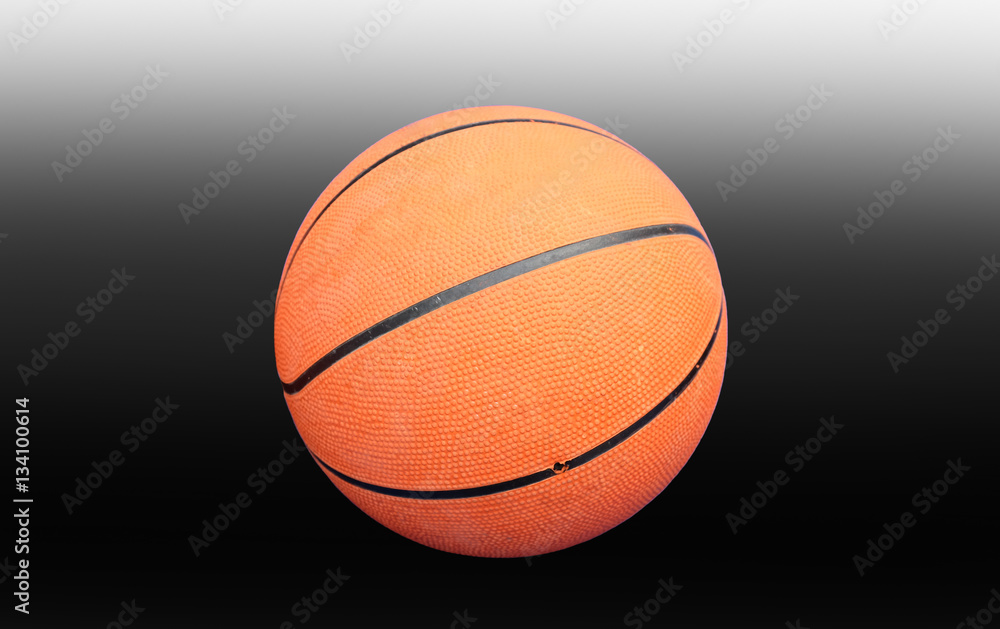 Basketball isolated on gray background