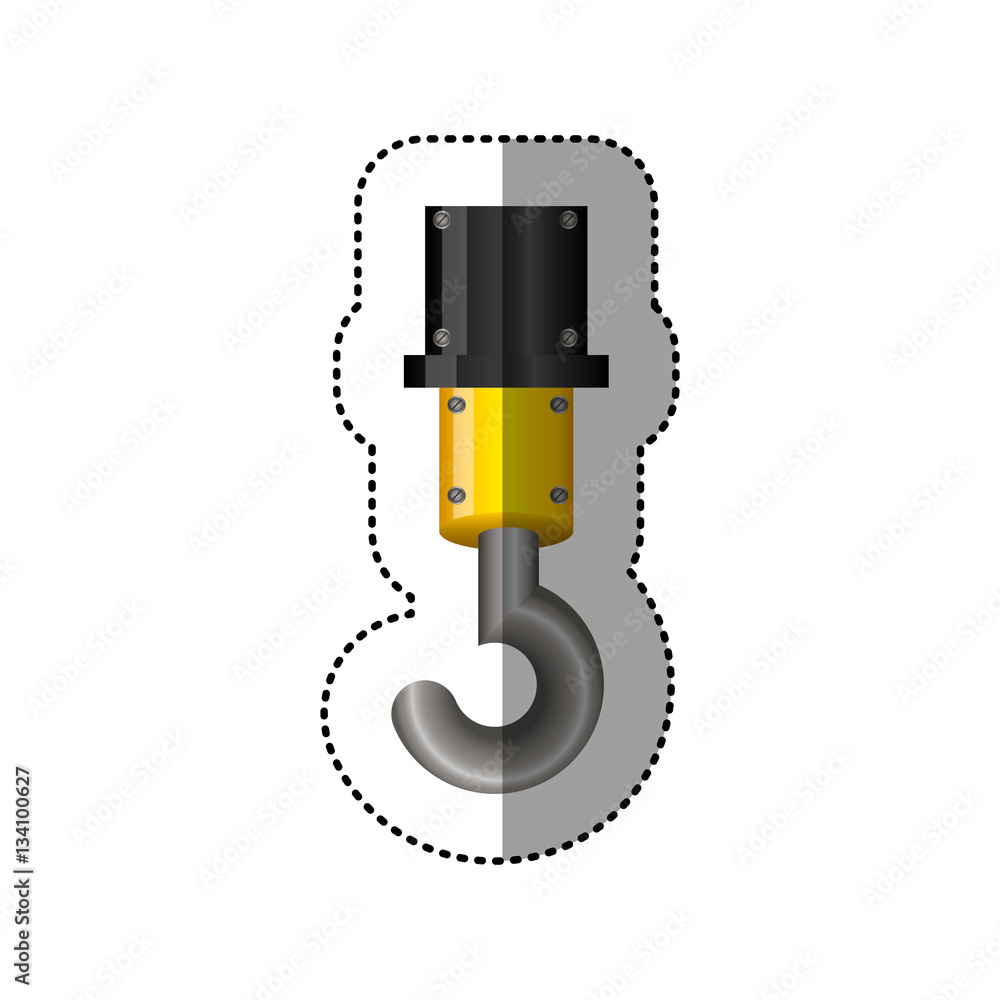 dotted sticker crane hook icon vector illustration dotted sticker crane hook icon vector illustration