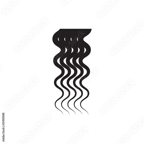 curly hair icon illustration