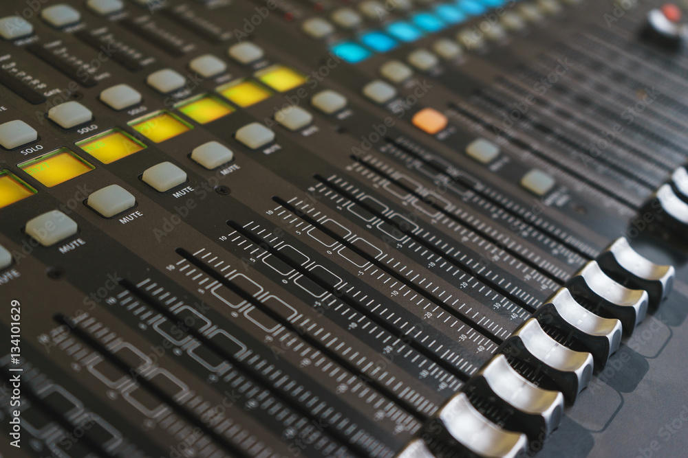 Equipment for DJ and musicians sound mixer. Equipment for DJ and musicians sound mixer.