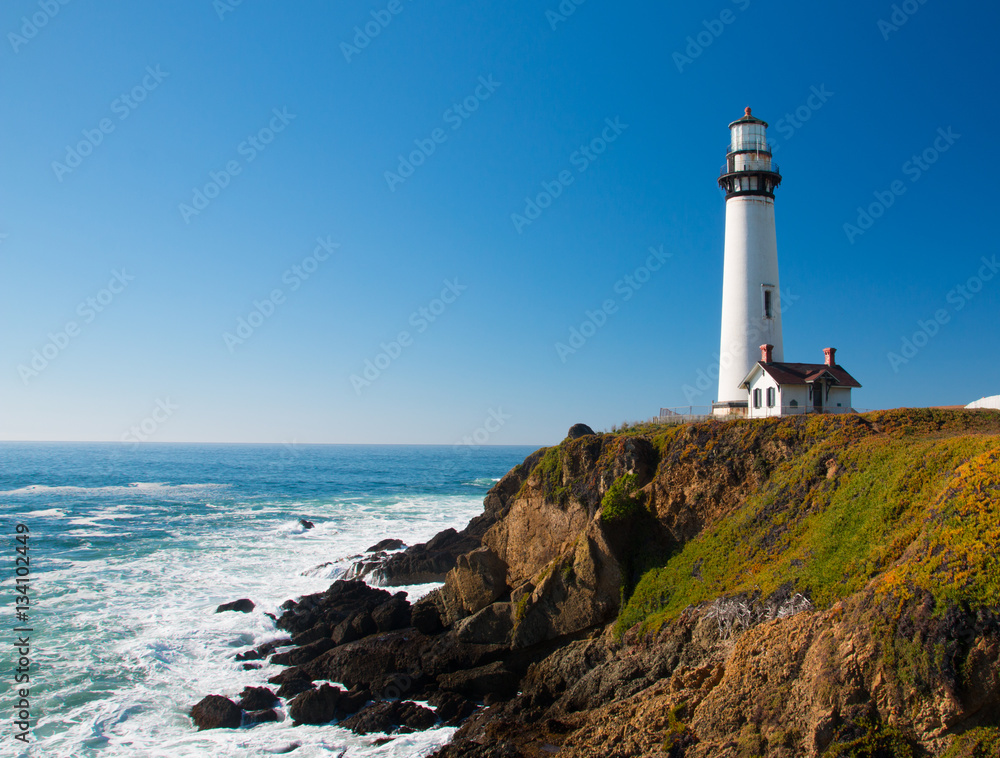 Pigeon Point Lighthouse on highway No. 1, California