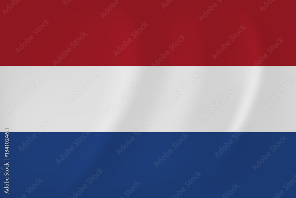 Naklejka premium Holandia macha flagą