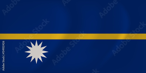 Nauru waving flag