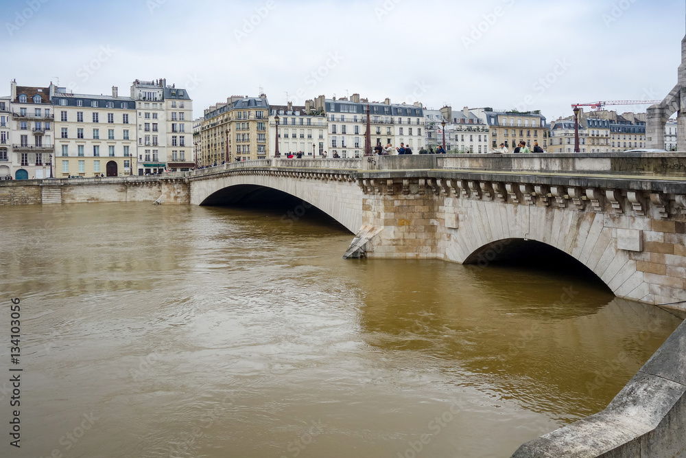 PARIS, FRANCE - June 4, 2016 : The worst floods in a century hav