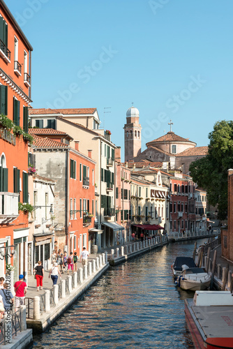 VENICE, ITALY - June 30, 2016. Beautiful view of water street an