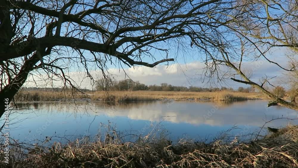Havel river landscape in winter time. little bit of sun and ice floe around. (Havelland, Germany) Havel river landscape in winter time. little bit of sun and ice floe around. (Havelland, Germany)