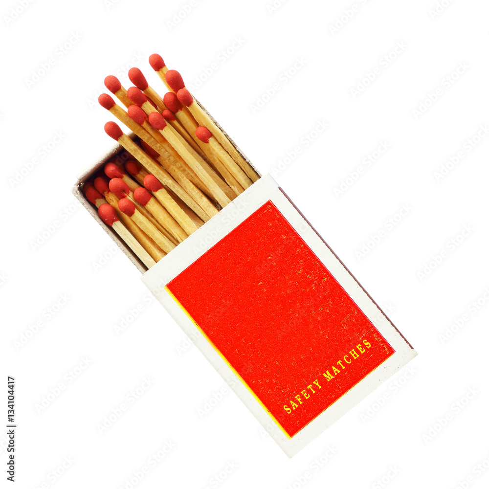 Box of matches isolated on white background Box of matches isolated on white background