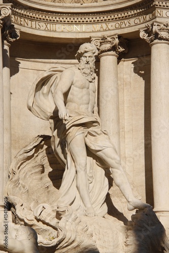 Statue de Neptune, fontaine de Trevi à Rome, Italie